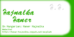 hajnalka haner business card